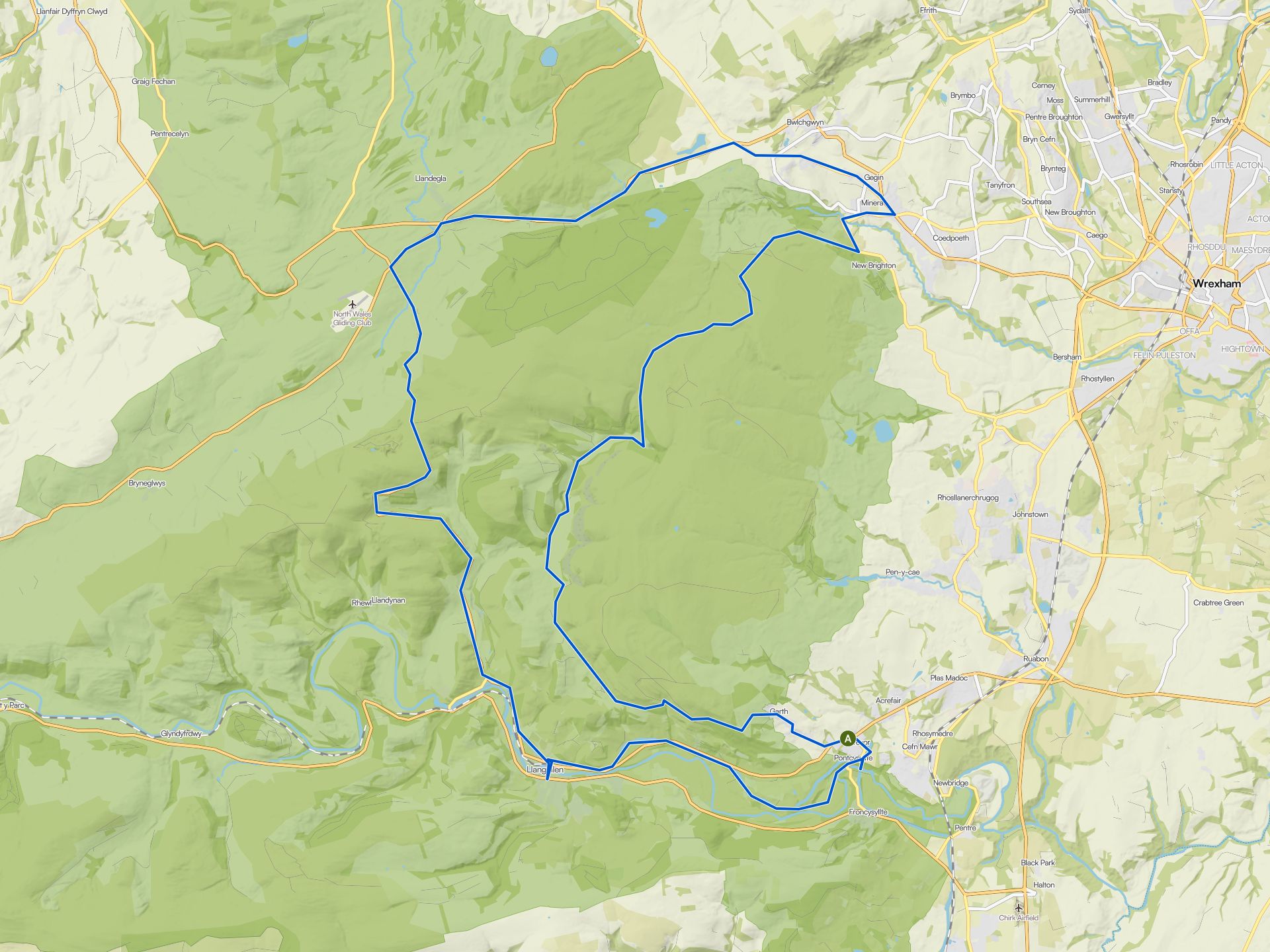 The best cycling routes around Wrexham | Komoot